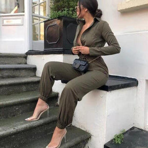 Macacão Feminino -Jumpsuits Militar você encontra na Sua Boutique por apenas  ! Com Frete Grátis para todo Brasil, podendo parcelar em até 10X Sem Juros! Alé,m disso ganhe 10% OFF no PIX! 