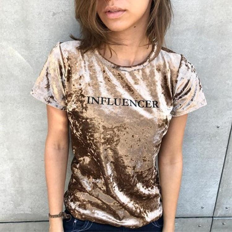 T-shirts Influencer você encontra na Sua Boutique por apenas  ! Com Frete Grátis para todo Brasil, podendo parcelar em até 10X Sem Juros! Alé,m disso ganhe 10% OFF no PIX! 