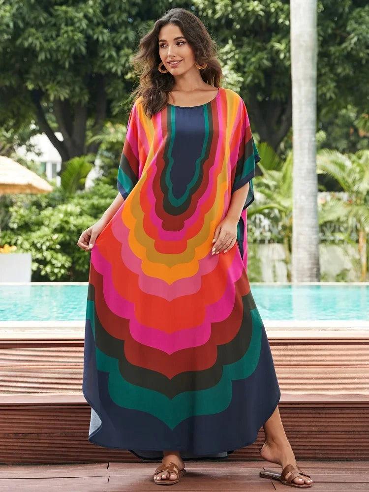 Vestido Amplo Multicolor você encontra na Sua Boutique por apenas  ! Com Frete Grátis para todo Brasil, podendo parcelar em até 10X Sem Juros! Alé,m disso ganhe 10% OFF no PIX! 