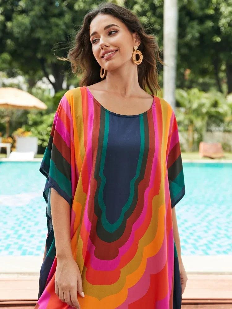 Vestido Amplo Multicolor você encontra na Sua Boutique por apenas  ! Com Frete Grátis para todo Brasil, podendo parcelar em até 10X Sem Juros! Alé,m disso ganhe 10% OFF no PIX! 