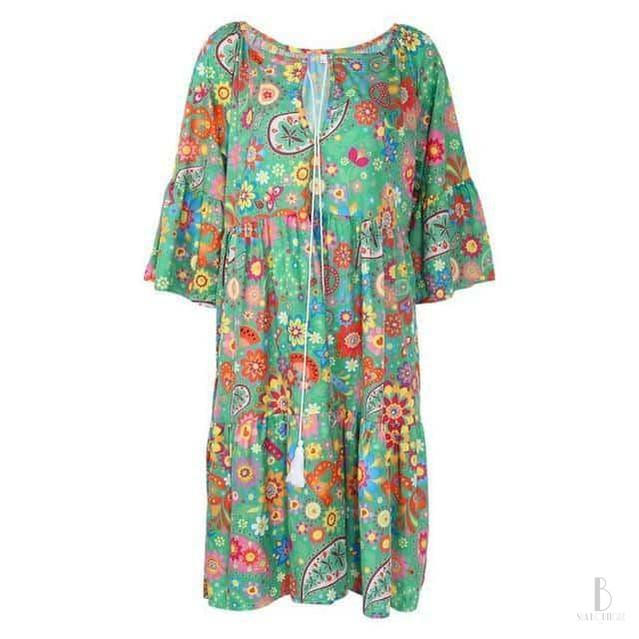 Vestido Boho Estampado você encontra na Sua Boutique por apenas  ! Com Frete Grátis para todo Brasil, podendo parcelar em até 10X Sem Juros! Alé,m disso ganhe 10% OFF no PIX! 