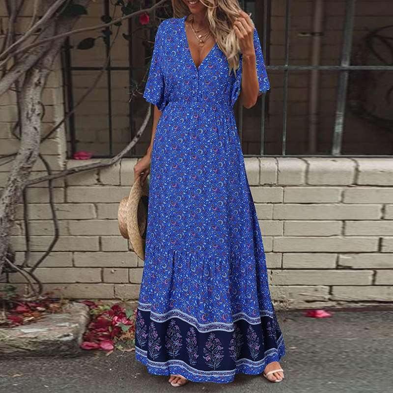 Vestido Floral Robe você encontra na Sua Boutique por apenas  ! Com Frete Grátis para todo Brasil, podendo parcelar em até 10X Sem Juros! Alé,m disso ganhe 10% OFF no PIX! 