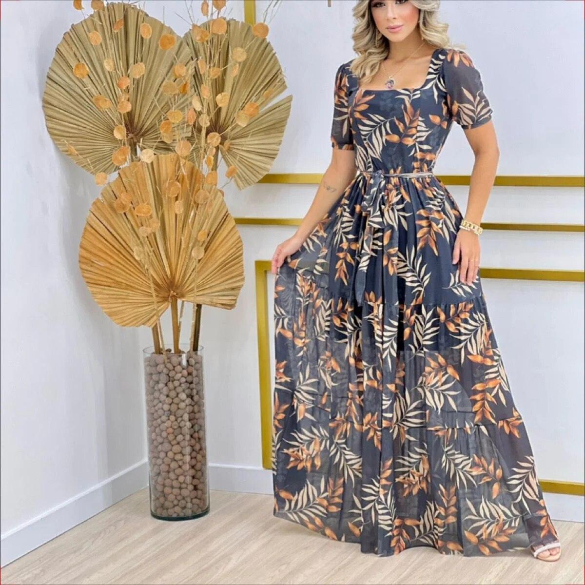 Vestido Longo Floral Veneza você encontra na Sua Boutique por apenas  ! Com Frete Grátis para todo Brasil, podendo parcelar em até 10X Sem Juros! Alé,m disso ganhe 10% OFF no PIX! 