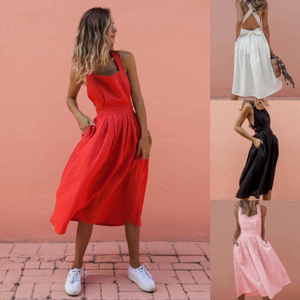 Vestido Midi Alça Detalhe em X você encontra na Sua Boutique por apenas  ! Com Frete Grátis para todo Brasil, podendo parcelar em até 10X Sem Juros! Alé,m disso ganhe 10% OFF no PIX! 